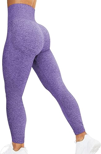 Miniatura 19 de HIGORUN - Leggings sin costuras para mujer, moldeadores, con diseño gráfico de sonrisas, de cintura alta, para el gimnasio, yoga o hacer ejercicio