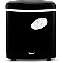 NewAir, NIM028BK00, Countertop Sized Small Ice Maker, Makes 3 Sizes of Bullet Shaped Ice, 28 Pound Capacity, Black