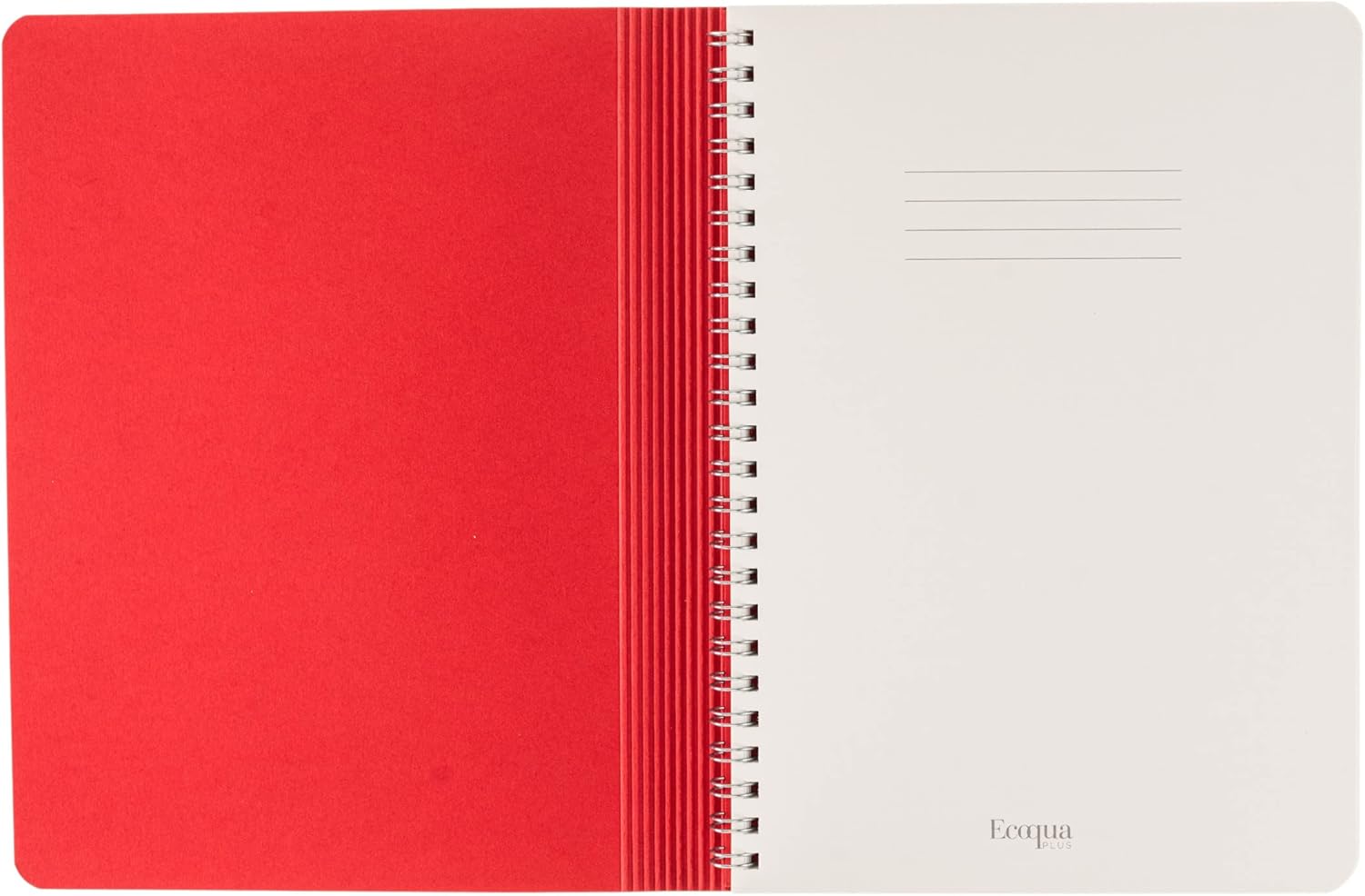 Fabriano Ecoqua Plus Hidden Spiral-Bound Notebook, 5.8" x 8.3", A5, Dotted, Red