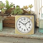 Seiko Fuji Dark Bedroom Alarm Clock, Gold - Image 2