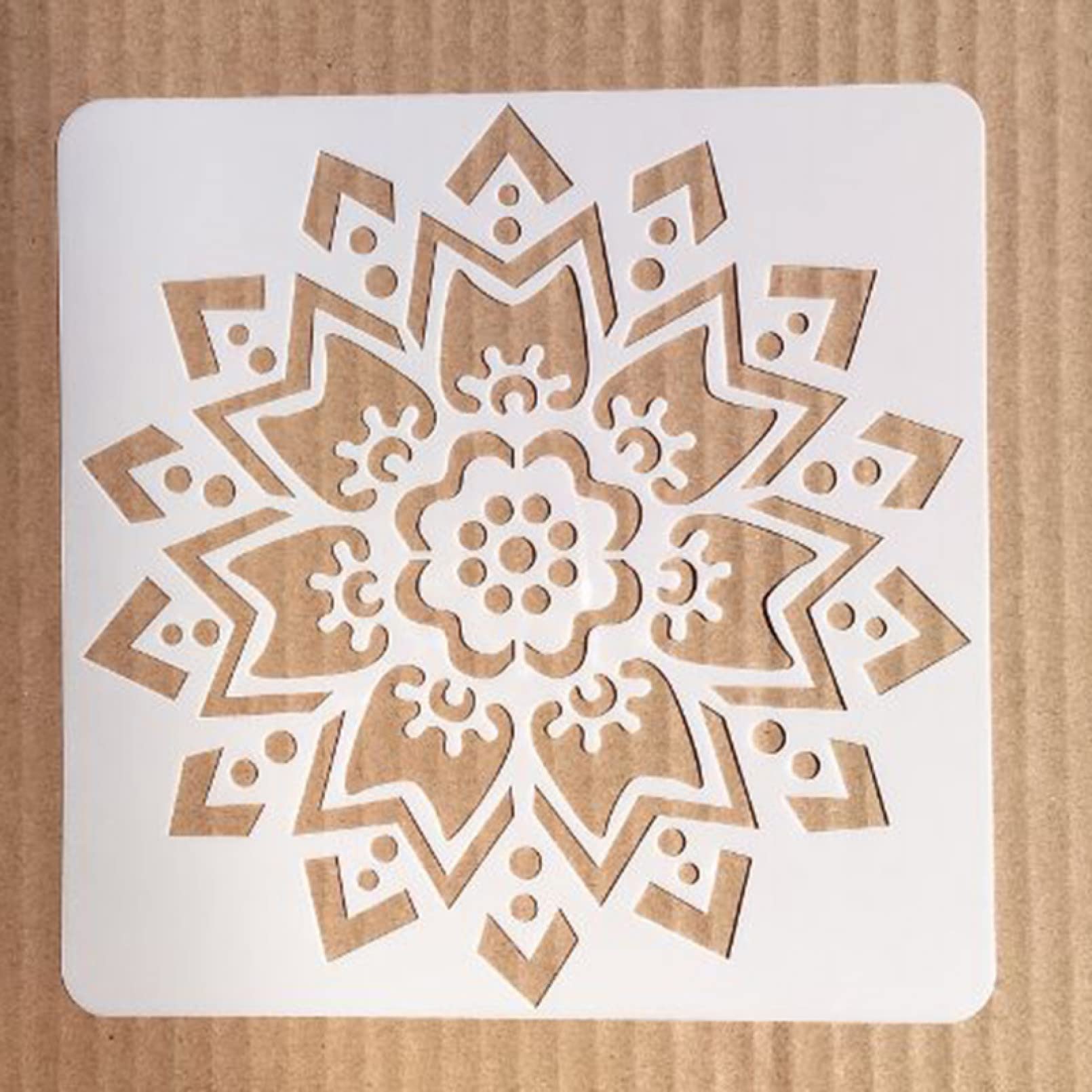 NAKLEO Muur Schilderen Stencil Groot Formaat, 59x95cm Agadir Marokkaanse Herbruikbaar Plastic Sjabloon, Geometrische Patroon Behang, DIY Home Decor Ambacht Hout Vloer Meubilair