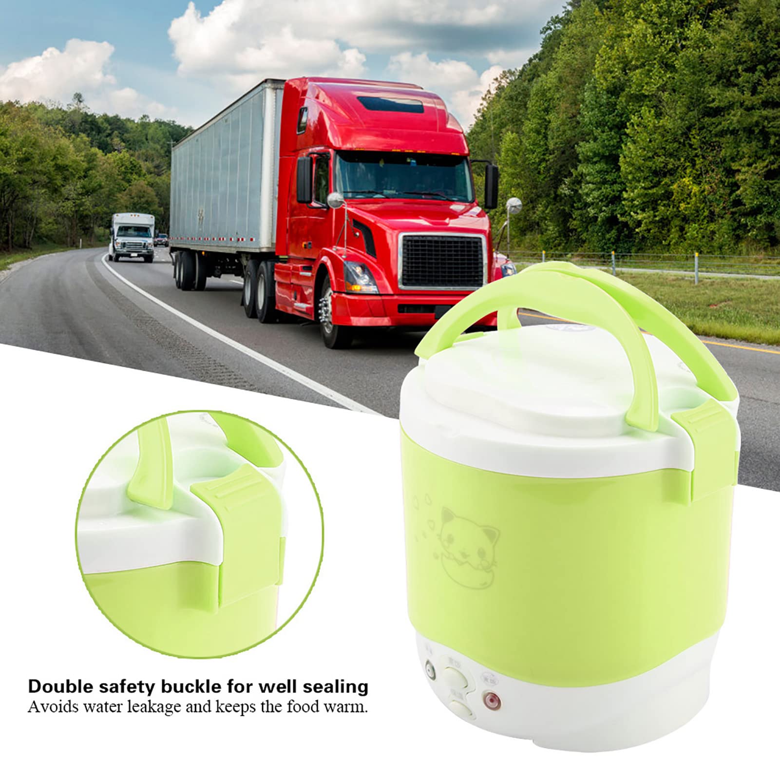 Cuociriso Portatile 24V 140W per Camion, 1L Verde (Verde)