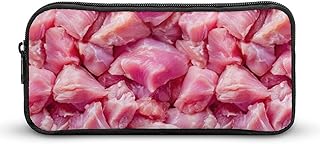 Raw Chicken Meat Funny Pencil Cases Novelty Makeup Organize Storage Bag Pen Holders Pouch