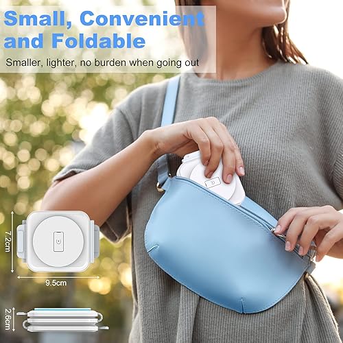 Miniatura 5 de AMASUKI Cargador inalámbrico magnético 3 en 1 estación de carga inalámbrica plegable para viajes compatible con iPhone 14 13 12 11ProPro MaxXRXSX8