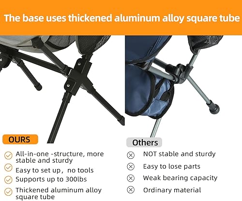 Miniatura 5 de ROCK CLOUD Silla de camping portátil ultraligera plegable sillas de campamento al aire libre para acampar senderismo mochilero césped playa deportes