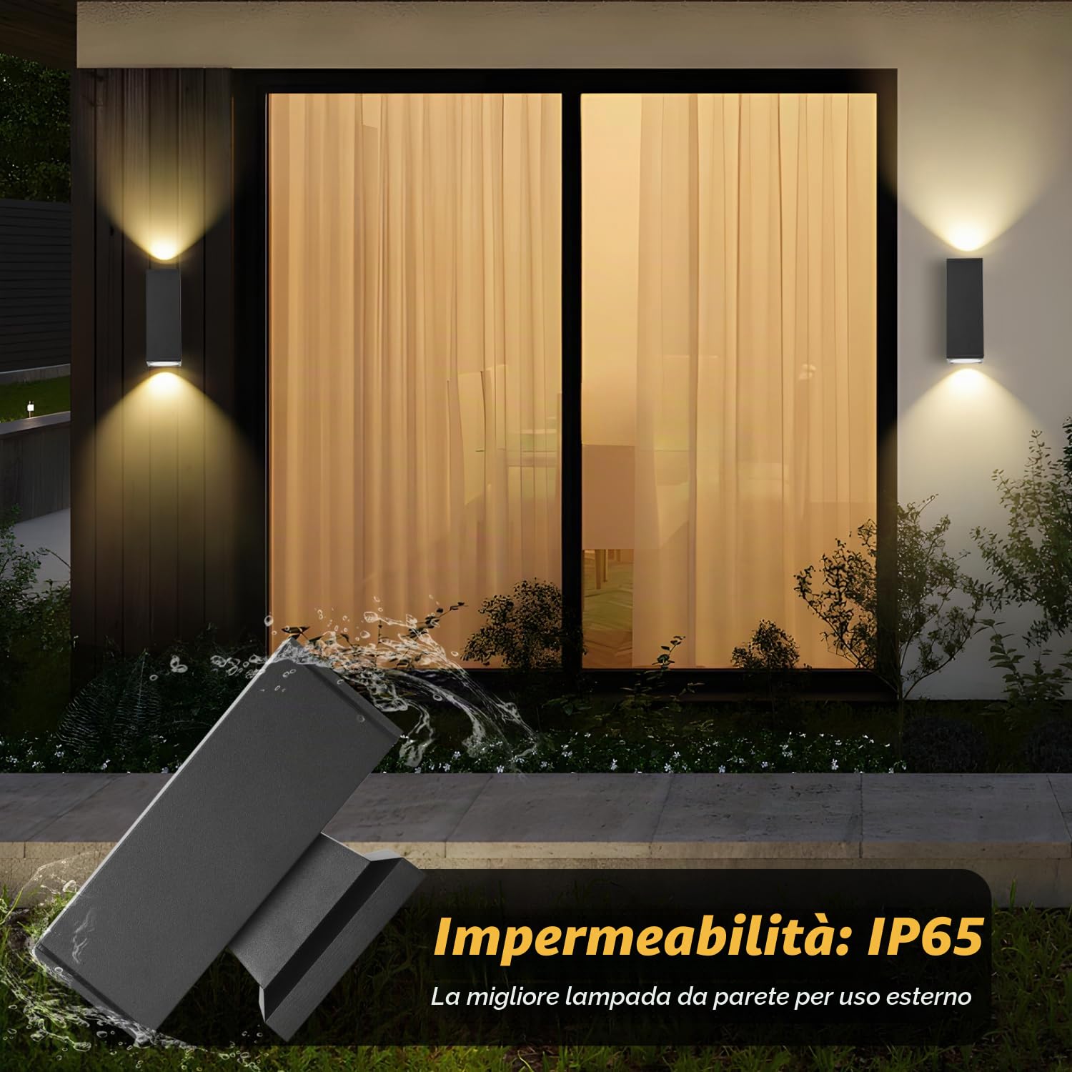 Aigostar Applique da Esterno GU10 - Lampade da Interni ed Esterni - 10 Pezzi in Alluminio Impermeabile IP65, per Patii,Giardini,Corridoi,Balconi,Vialetti, Lampadina Non Inclusa, Nero