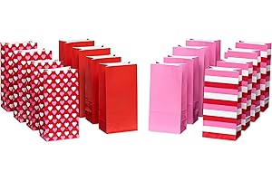Hearts & Stripes Valentine's Goodie Bags (Pack of 16)
