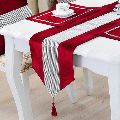 Miniatura 8 de HeMiaor - Camino de mesa con diamantes de imitación