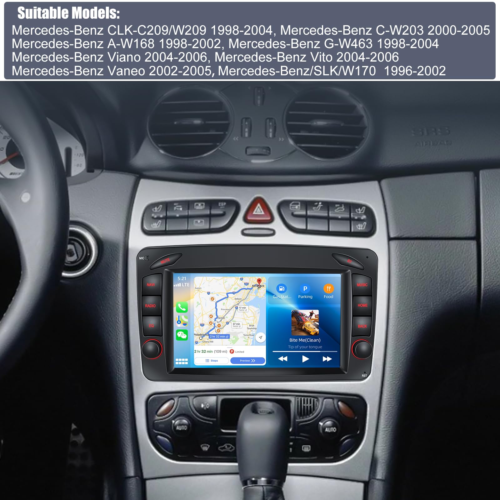 Amazon.com: 2+64G Android Car Stereo for Mercedes-Benz W209 CLK