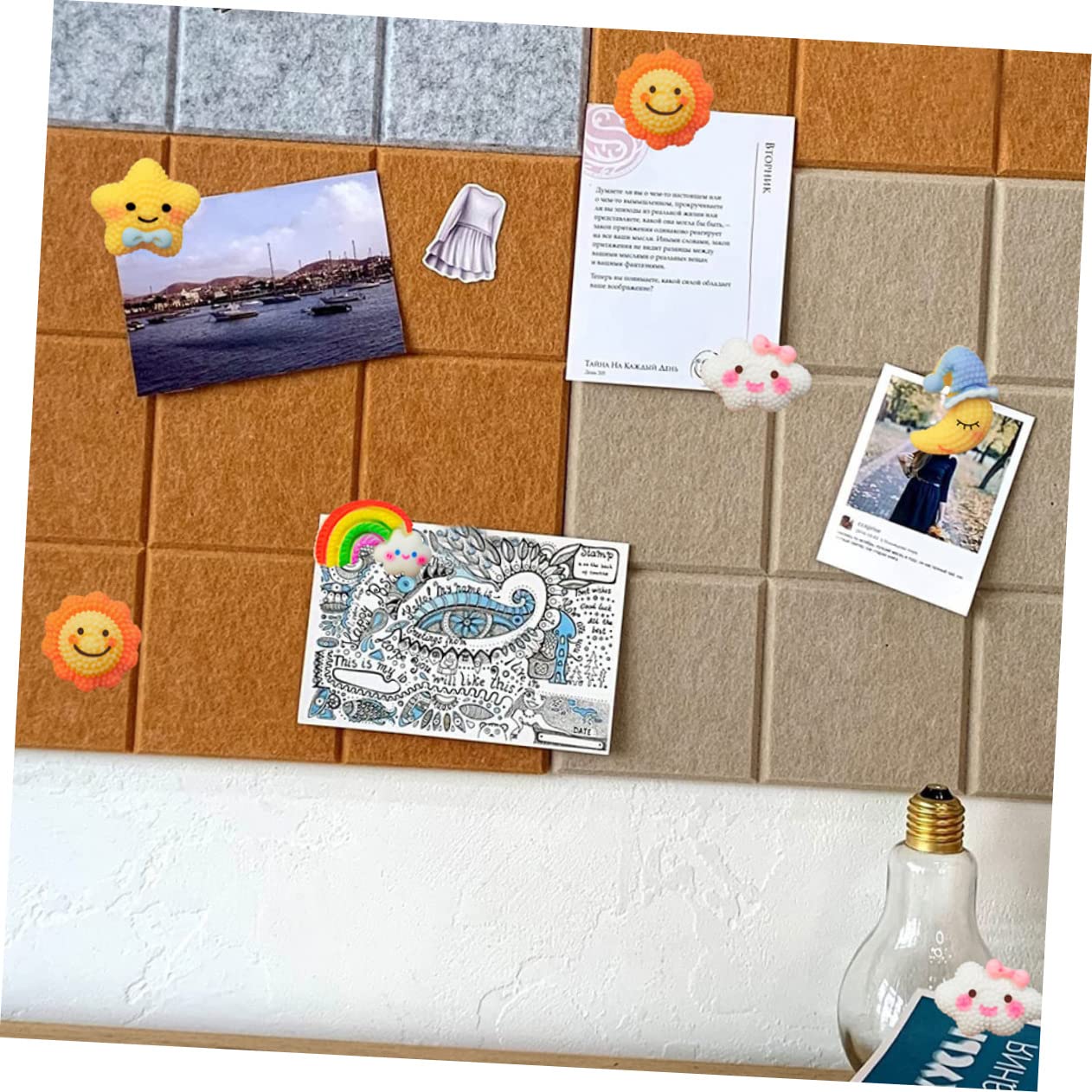 Gadpiparty 3 Sätze Wanddekorations Pushpins Niedliche Sonne Mond Stern Designs Aus Harz Gefertigt Für Pinnwände Bürobedarf Und Kreative DIY Projekte 30 Stück * 3