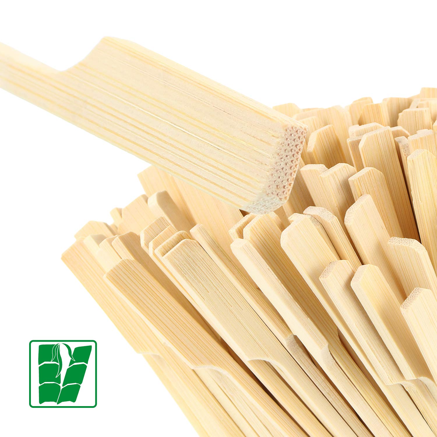 COMFOUR® 300x Brochettes Fingerfood En Bois De Bambou - Brochettes En Bois à Surface De Préhension