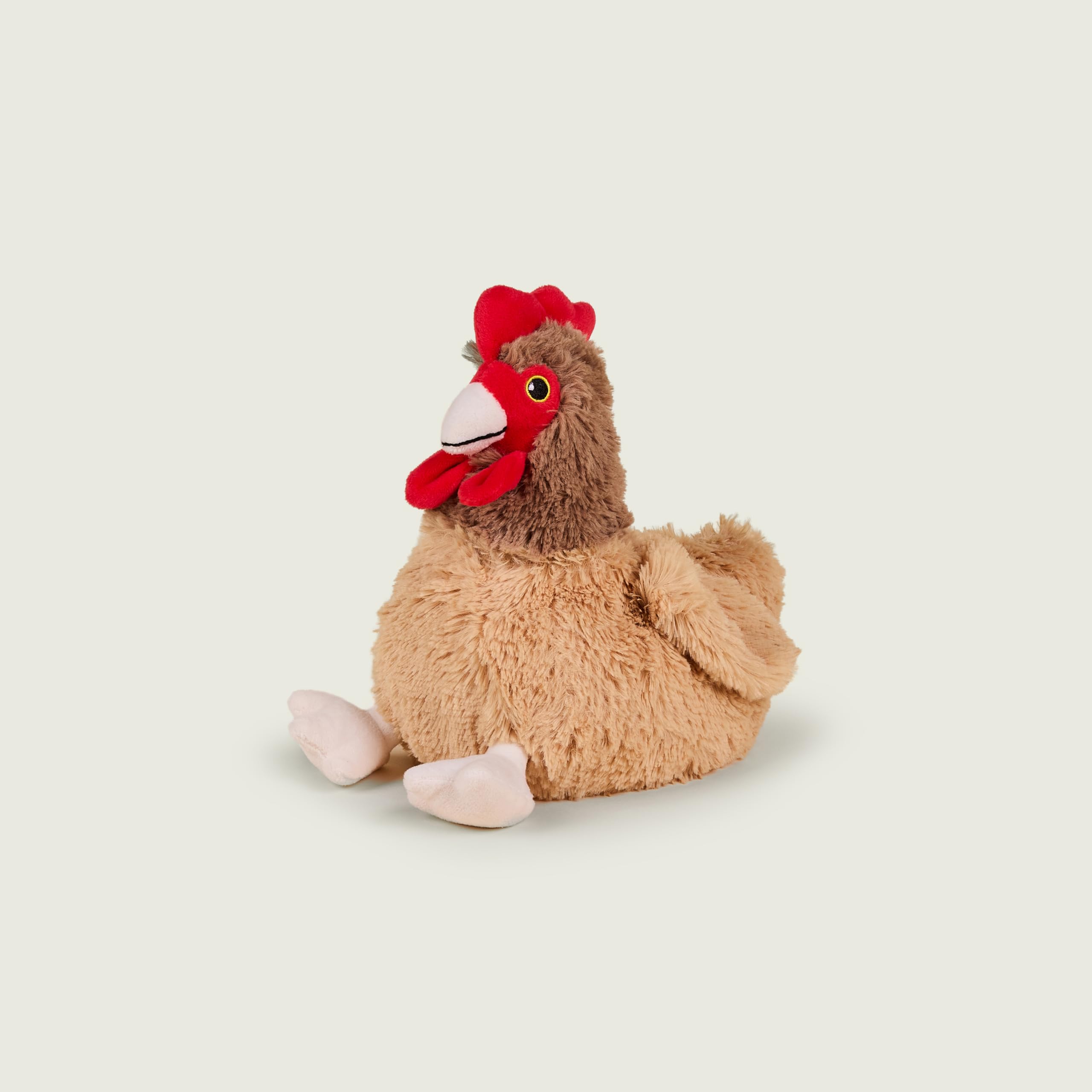 Warmies Braune Henne Plüschtier Große Größe, Vollständig Mikrowellengeeignet und Gewichtetes Kuscheltier für Angst, Im Gefrierschrank kühlen oder in der Mikrowelle erwärmen, Weiches Wärmekissen