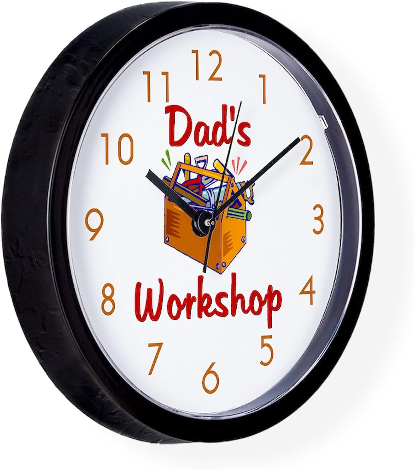 CafePress Dad's Workshop 10" Wall Clock for Livingroom, Kitchen, or Office