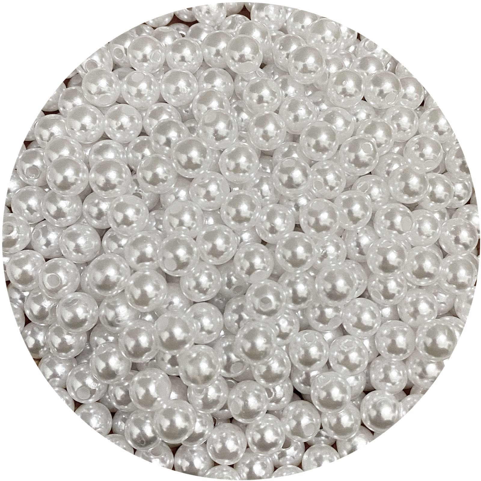 Lot De 60 Perles Rondes De 10 Mm Avec Trou Pour Enfiler - Perles En