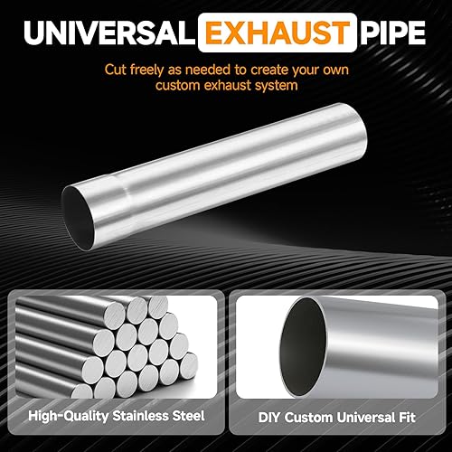 Miniatura 17 de A-KARCK Tubo de escape de 90 grados 2.5 "OD, curva de mandril de tubo de escape de acero inoxidable 304, personaliza tu propio sistema de escape