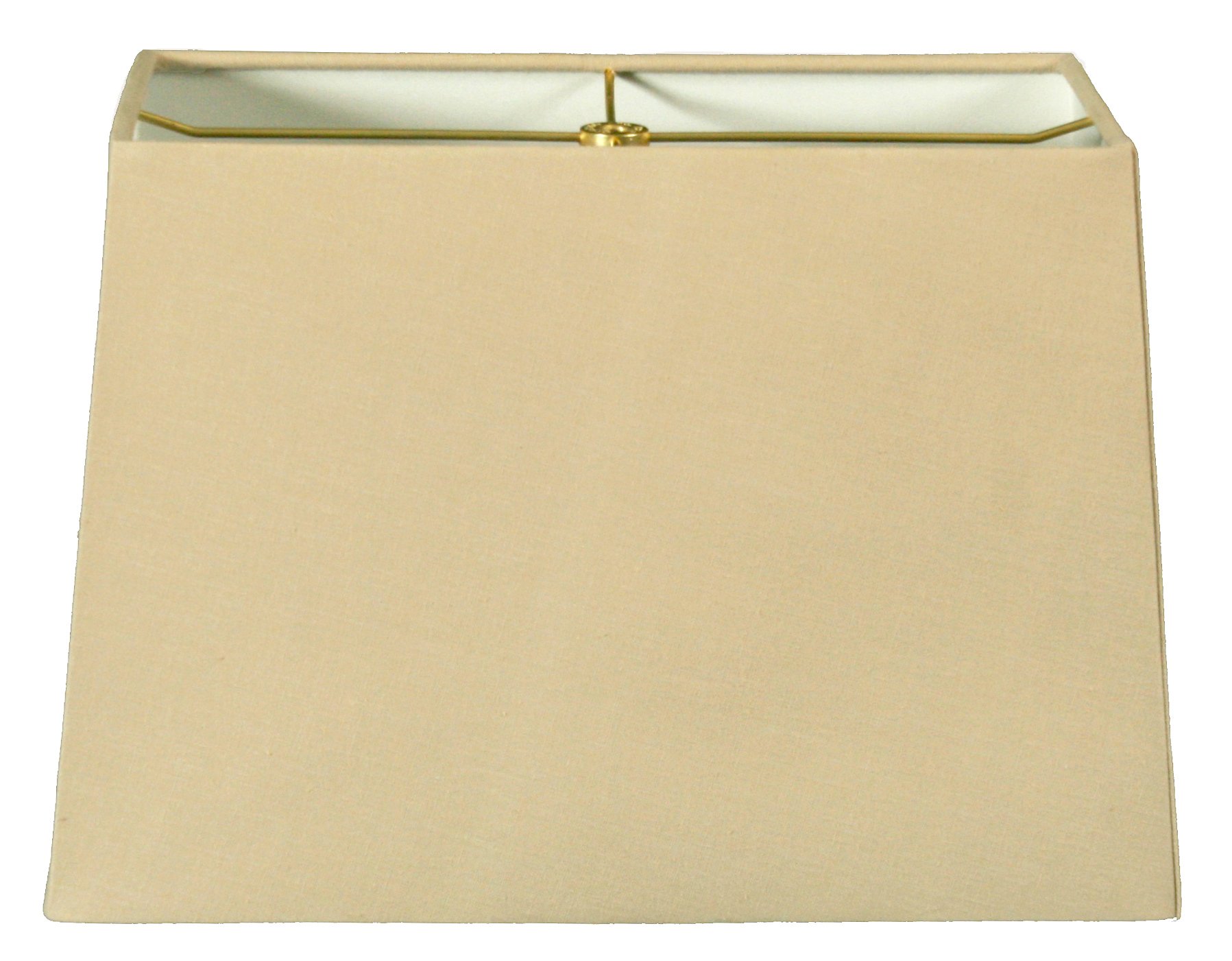 Royal Designs Rectangle Hard Back Lamp Shade, Linen Beige, (8"x 16) x (10"X 18) x 12 โ image 1