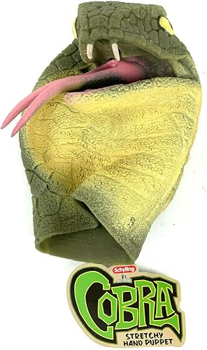 Big Game Toys~Cobra Hand Puppet Soft Stretchy Rubber Snake Serpent Viper 6 Inch