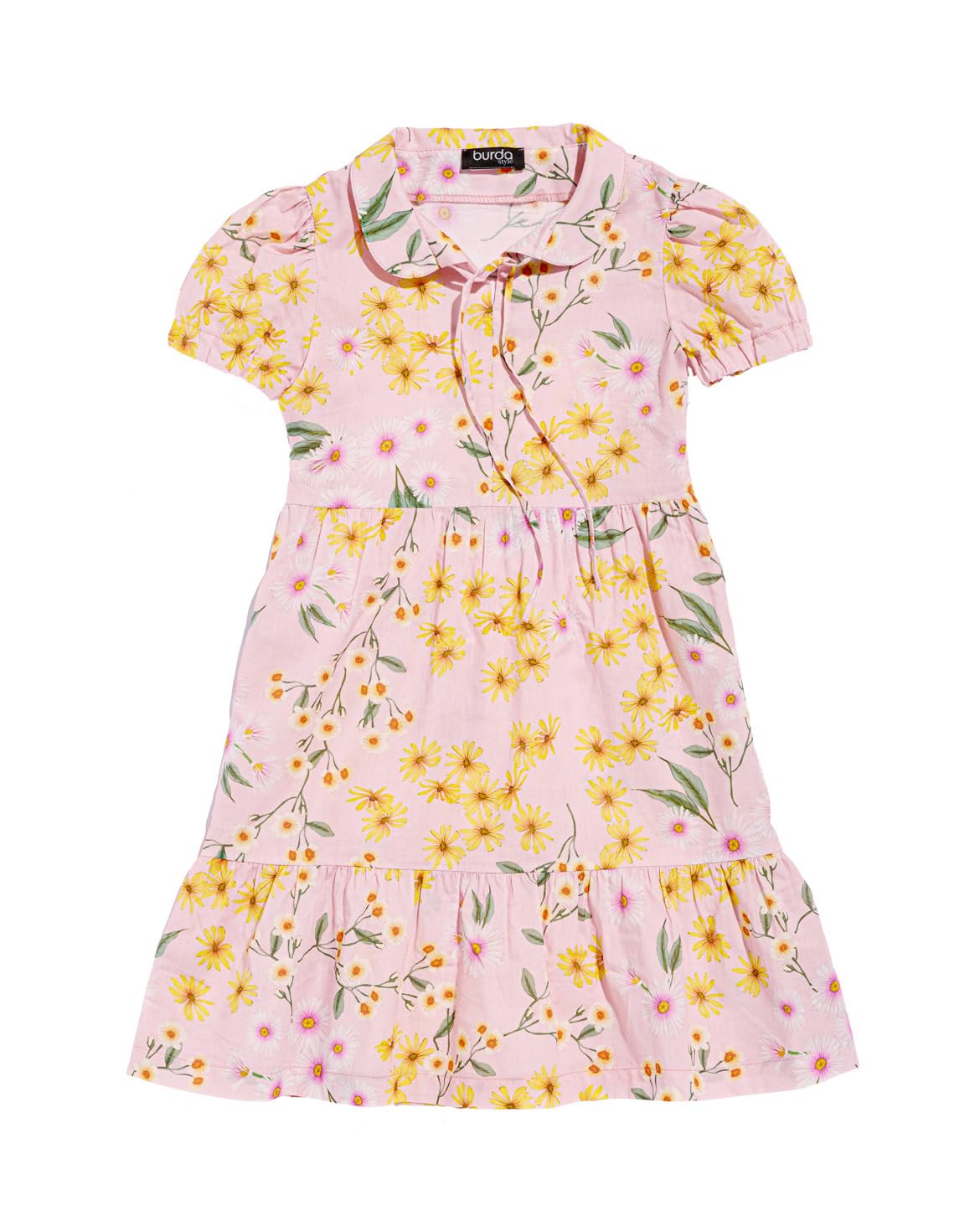 Cartamodello Burda Kids #9212 - Abito Bambina Con Gonna Oscillante E Colletto, Taglie 104-146 - Foto 2