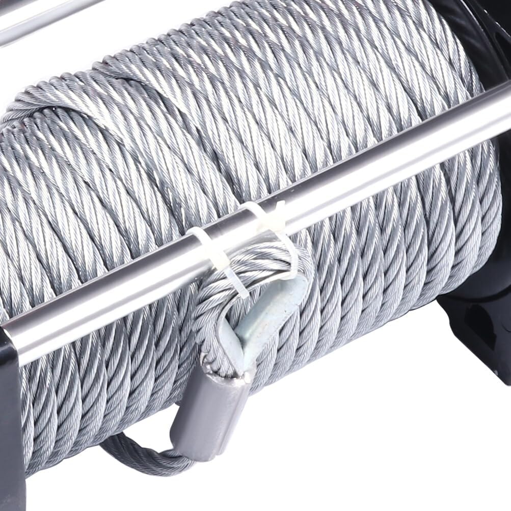 SCITOO 13000LBS Electric Winch 12V Steel Cable Off Road For Jeep Truck Towing Trailer
