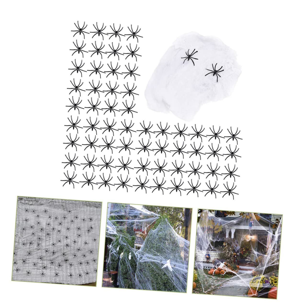 HANABASS 5sets Decorazioni Spaventose per Halloween Ragnatele con Ragni Finti per Festa e Casa Infestata di Ragnatele e Ragni Atmosfera Inquietante per Eventi e Feste Tema