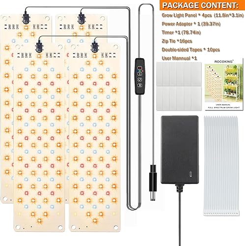 Miniatura 6 de Luz de crecimiento, panel ultrafino de 40 W para plantas de interior, 316 luces LED de espectro completo para plantas debajo del gabinete, lámpara