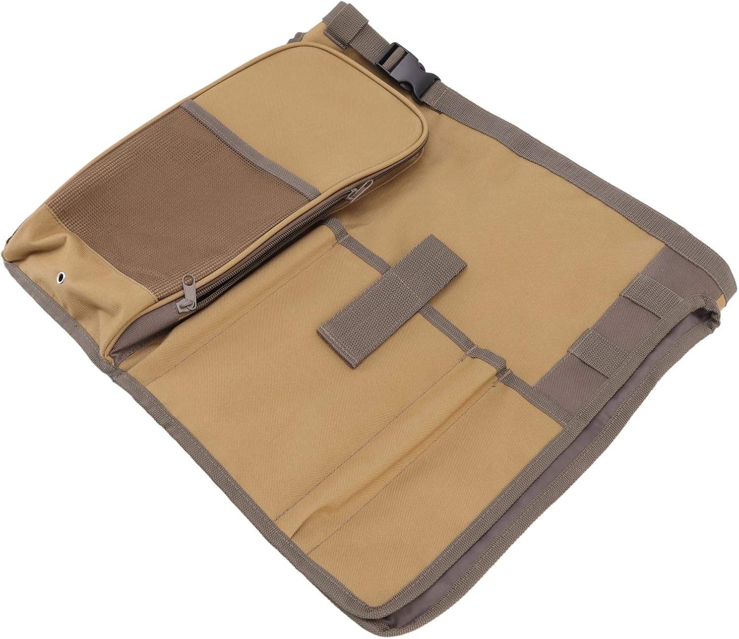 Bucket Organization Bag, Large Capacity, Khaki, Portable Handle, Outdoor Tool Storage - Durable Oxford Cloth, Compact Size, Ideal for Gardening and Yard Work