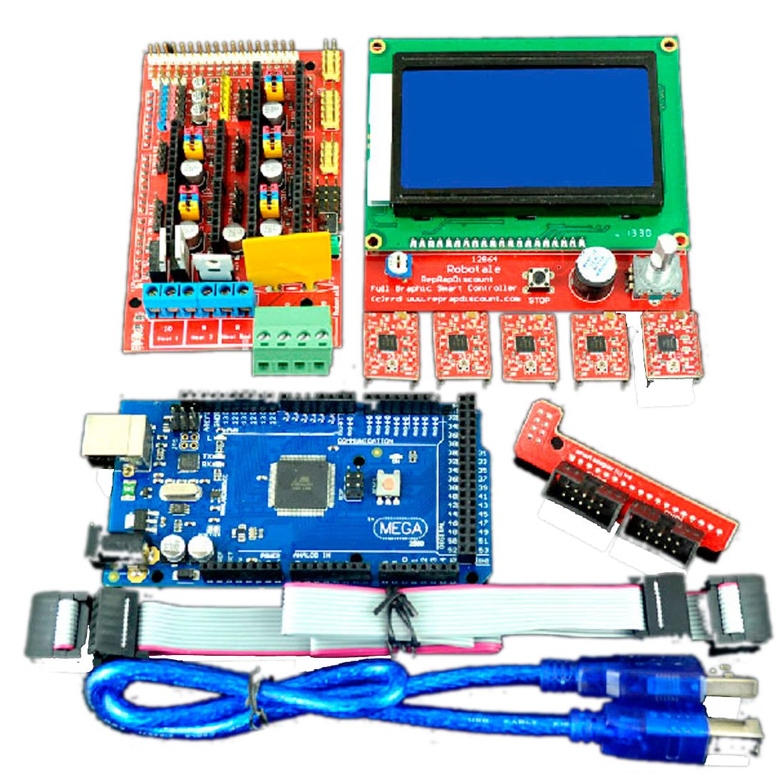 Aexit Mega2560R3 w Smart LCD 12864 Controller w A4988 RAMPS 1.4 3D Printer Kit (45e46c3fbcb74f653e724e780b1aa9fe)