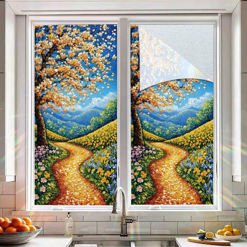 Vinilo Decorativo para Ventanas 18x40 Pulgadas Árbol y Paisaje miniatura 5