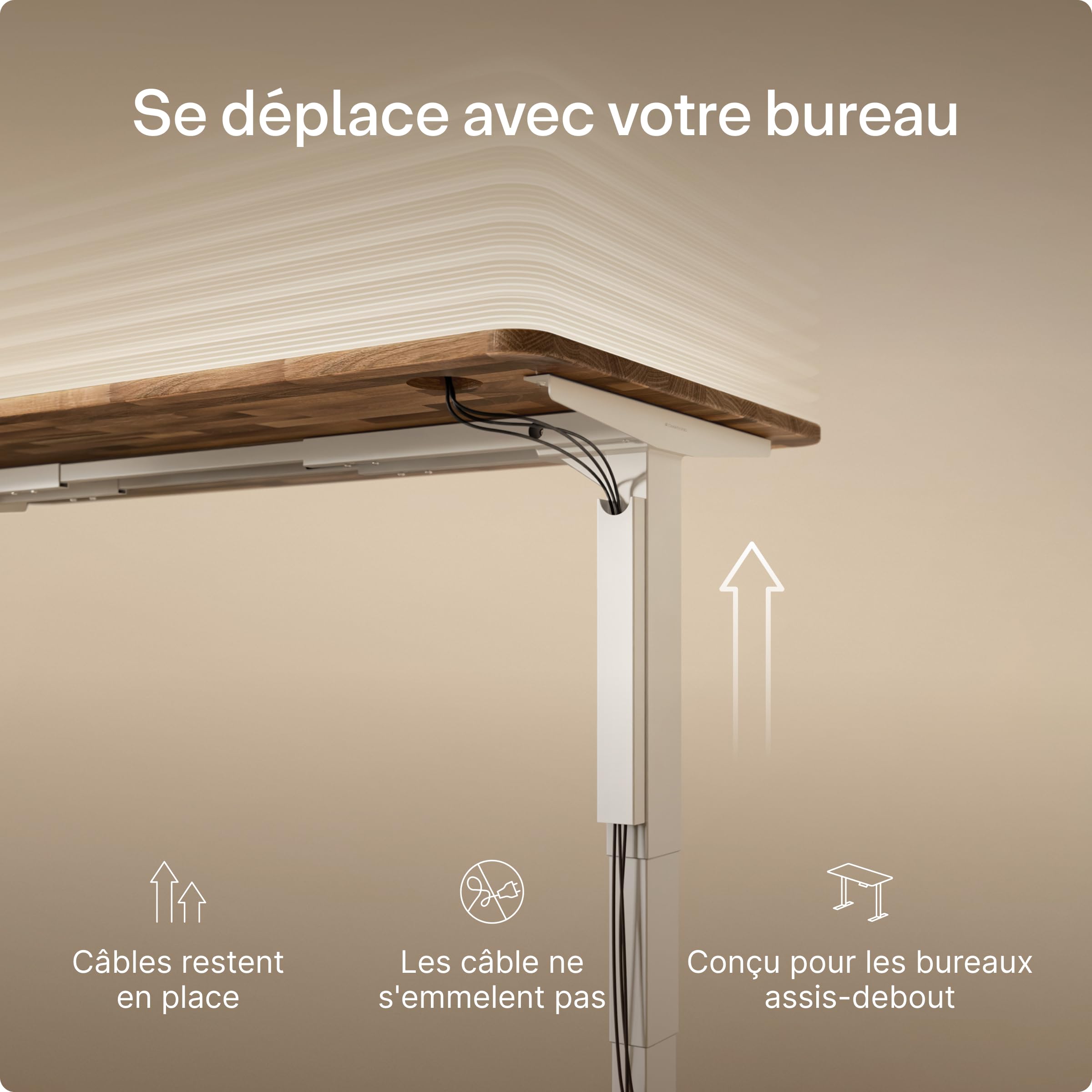Plateau magnétique de Gestion des câbles – Goulotte en Acier Inoxydable avec Fixation magnétique – Organisation sur Le Bureau et sous Le Plateau – Organisateur de câbles par Desktronic