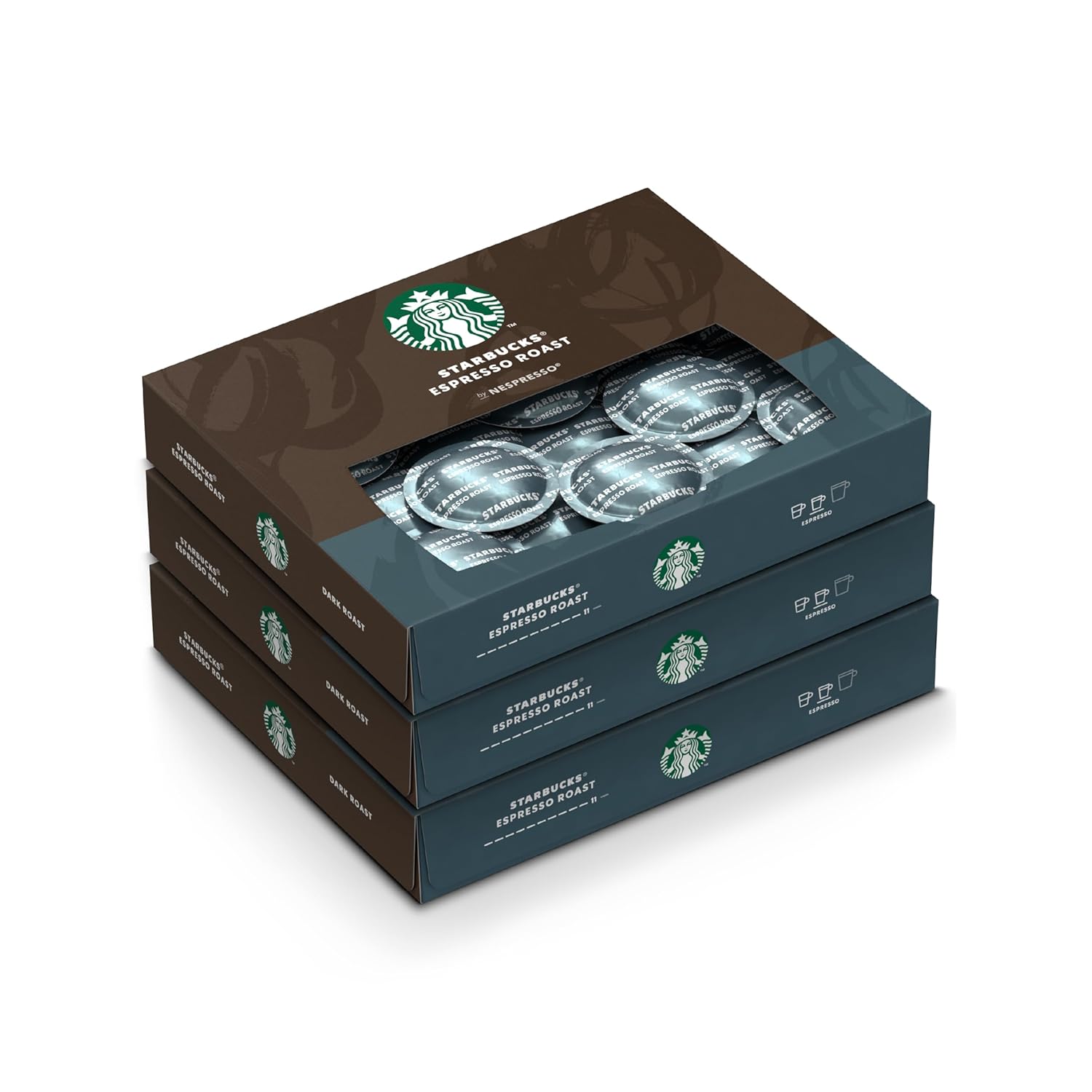 Nespresso Professional Coffee Capsules, Starbucks® Espresso Roast Coffee Bundle, 150-Count Capsules