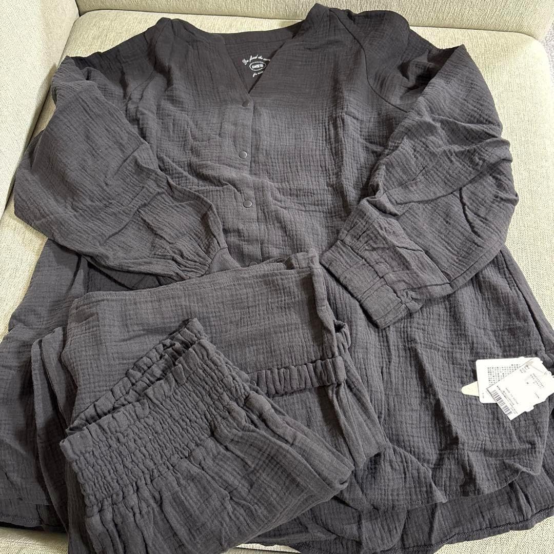 ジェラートピケ マタニティ リブパジャマ セット グレー ジェラピケ ジェラートピケ gelato pique レディース マタニティリブ