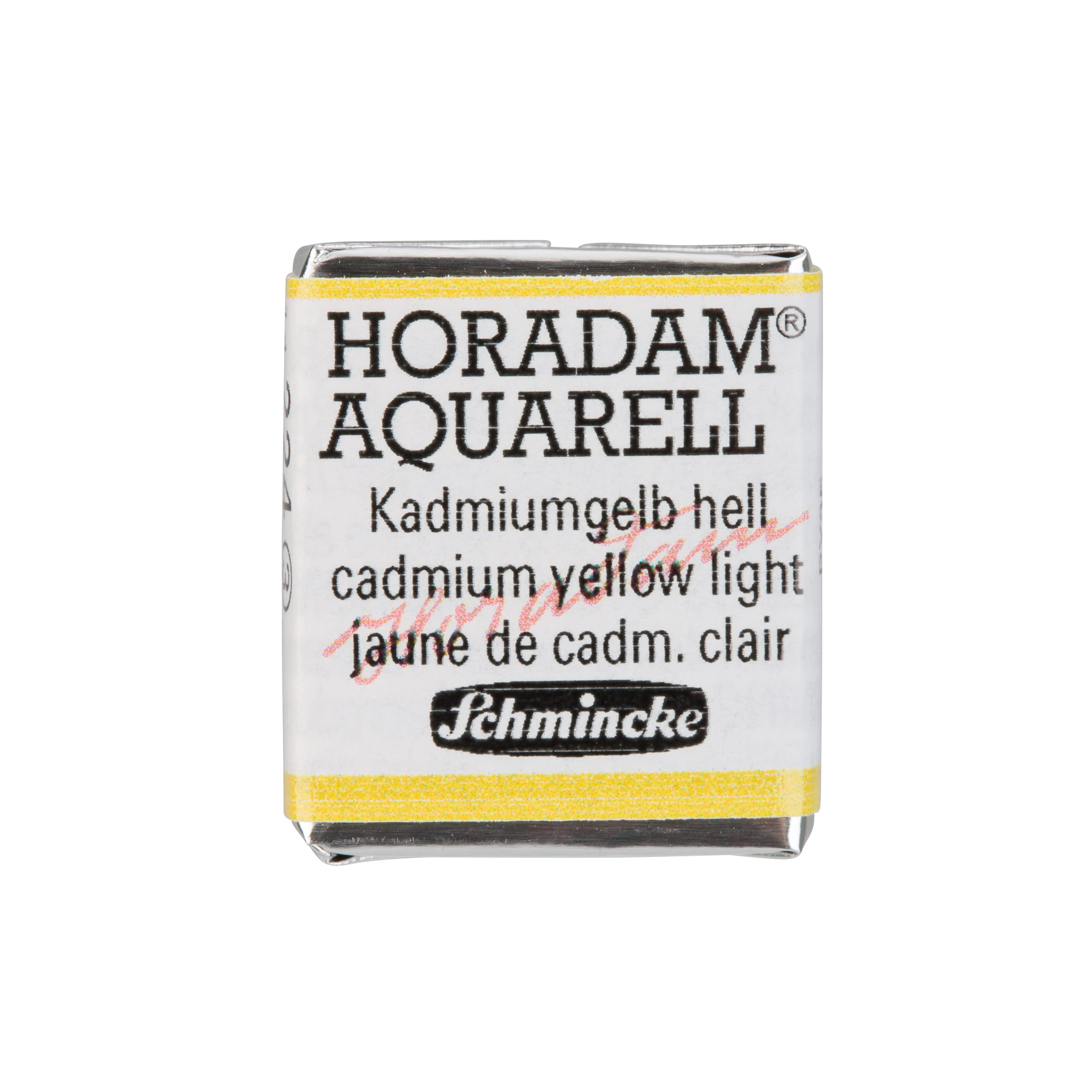 Schmincke - HORADAM® AQUARELL - finest artists' watercolours, 224 Cadmium yellow light, 14 224 044, 1/2 pan — image 1