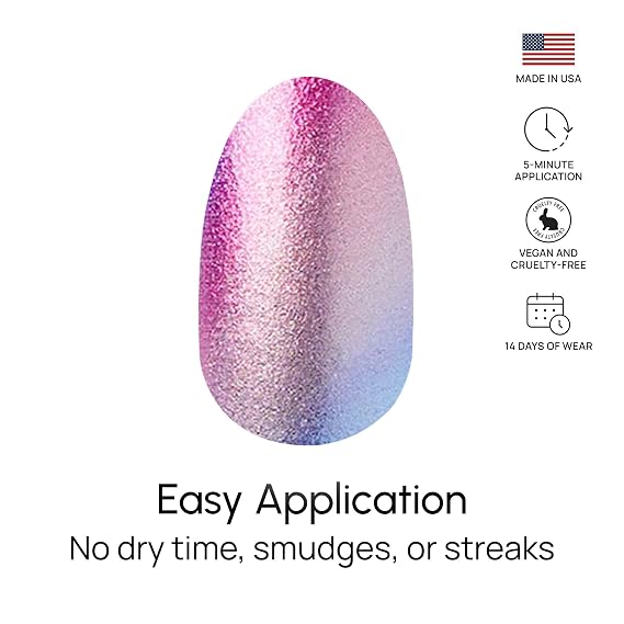 Color Street - Wander Luster - 16 Double-Ended Nail Polish Strips | Has Dreamy Gradient Design, Shimmer Finish, Easy Peel-and-Apply Design, No Dry Time for Smooth Daily Manicure Wear.