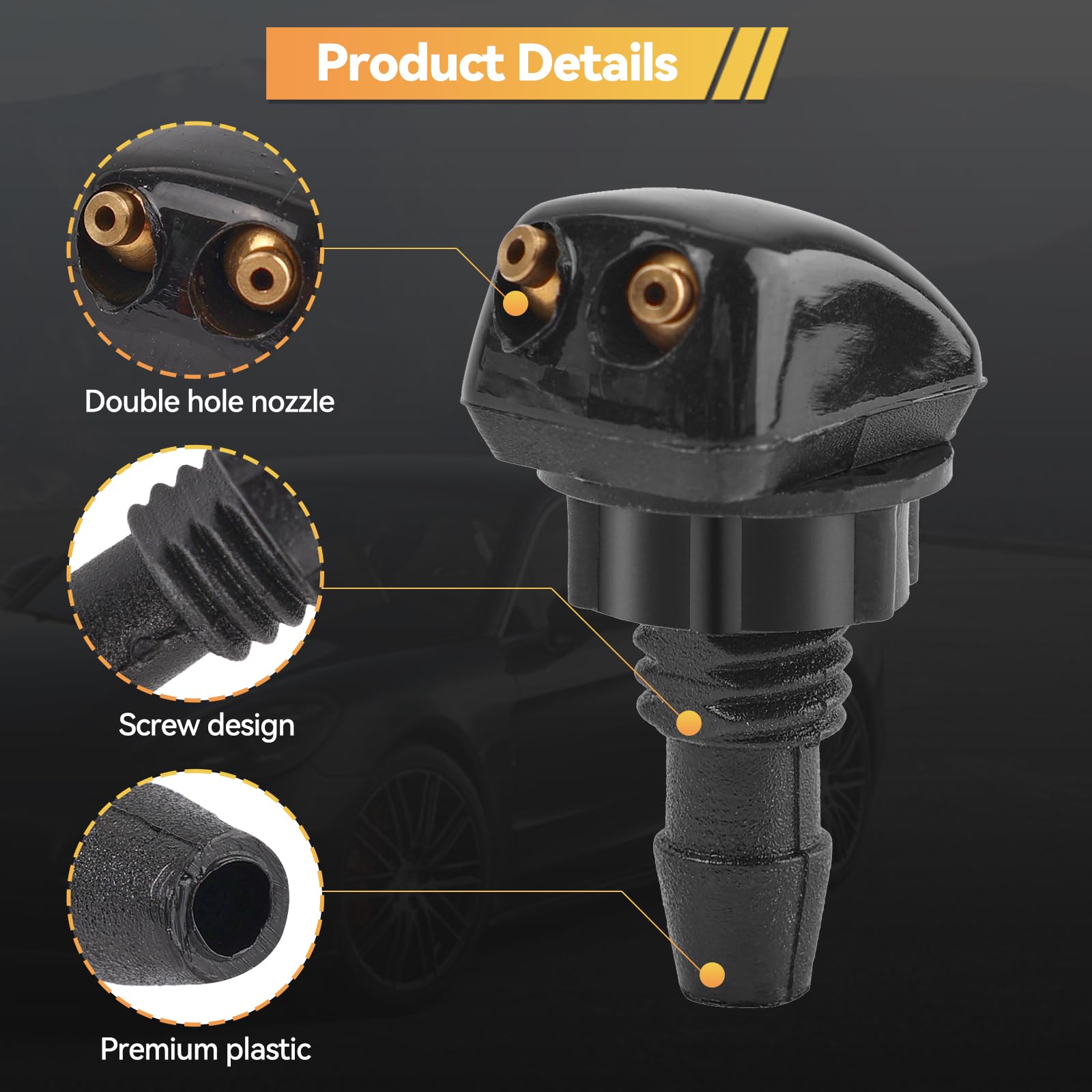 XUKEY Buses De Lave-glace, 2 Pièces Buse De Lave-glace Universelle Pour