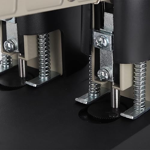 Miniatura 6 de Perforadora de escritorio resistente de 2 agujeros para 150 hojas, con barra de guía, perforadora de papel con caja de desechos de papel, perfecta