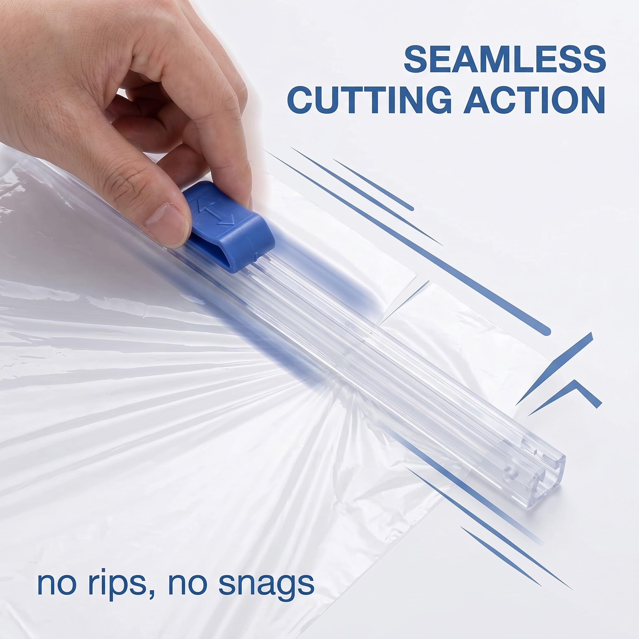 4 Pièces Coupe Film Alimentaire 330mm - Glissière de Rechange pour Distributeur de Film Étirable et Papier Aluminium - Découpe Précise avec Système de Rail 5.5mm - Accessoire Cuisine Pratique
