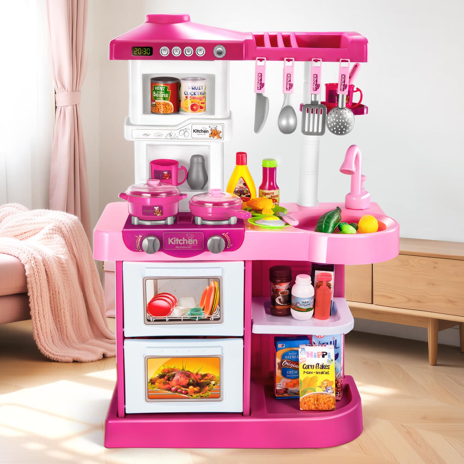 Amazon.com: KIZONLY 53 PCS Play Kitchen Pretend Food Set for Kids