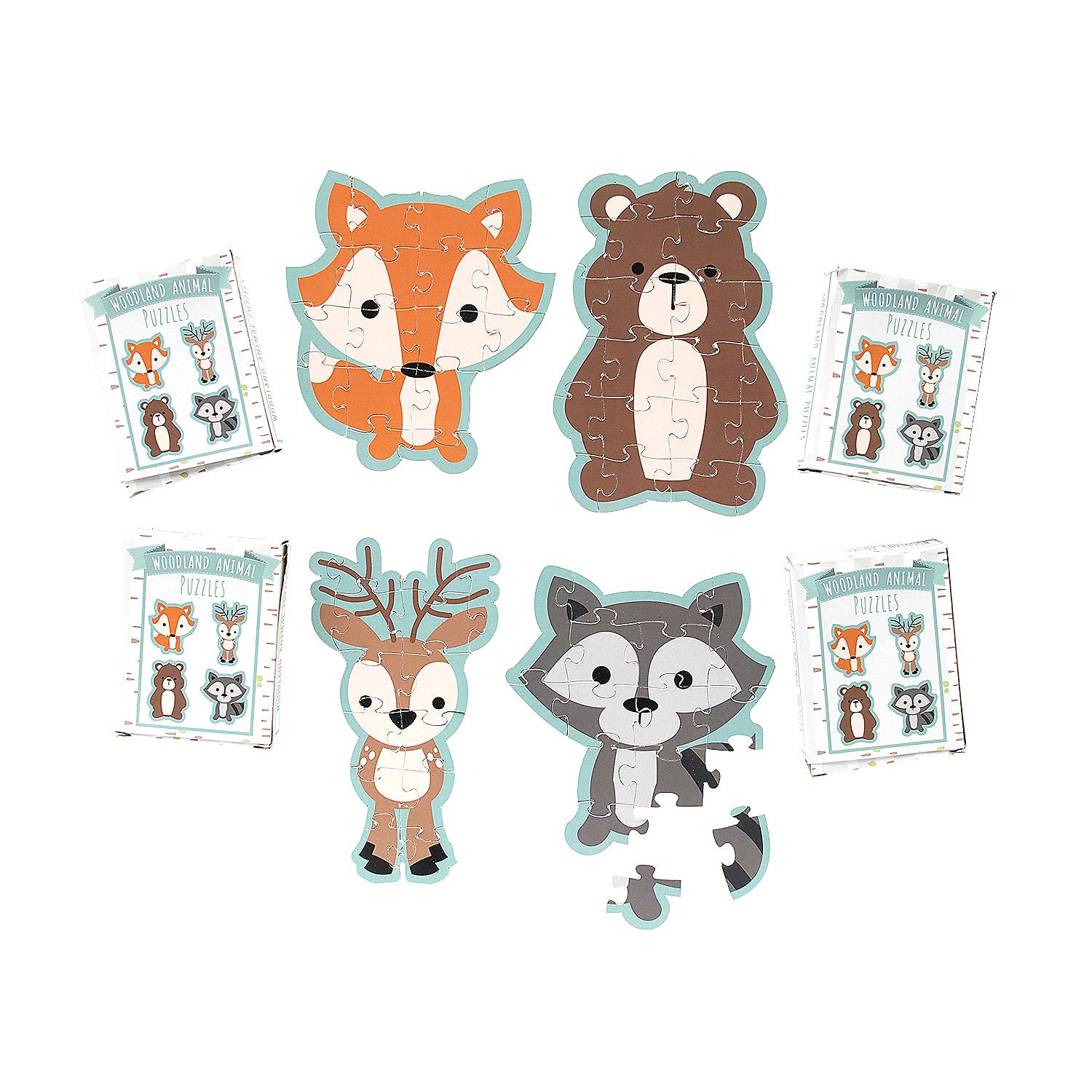 Woodland Animals Jigsaw Puzzles - 12 Pieces