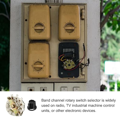 Miniatura 3 de Interruptor giratorio selector de banda 1P5T 1 polo 5 posiciones, 1 cubierta [para radio, TV, unidad de control de máquina industrial] - 1 unidad