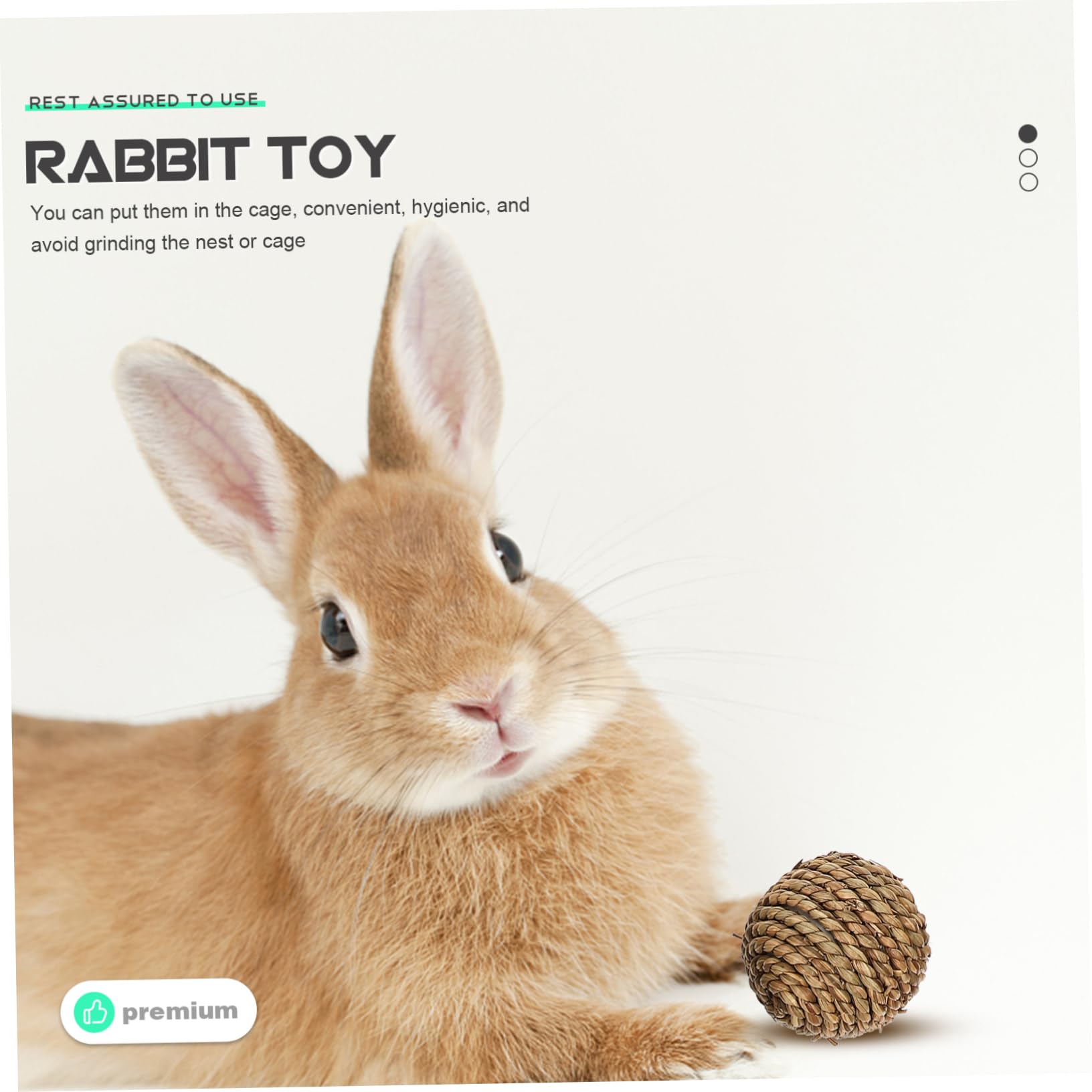 BESPORTBLE 1set Giocattoli Da Masticare Per Conigli e Cincillà Letto e Accessori Intrecciati Per Gioco e La Solitudine Degli Animali Domestici