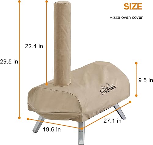 Miniatura 3 de BIG HORN Cubierta de lluvia al aire libre para horno de pizza de 16 pulgadas, resistente al agua y a la intemperie, cubiertas de tela Oxford