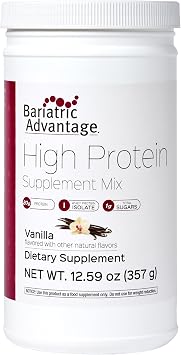 مزيج مكملات البروتين العالية من Bariatric Advantage - مسحوق البروتين - 20 جرامًا من البروتين - لمرضى ما قبل وبعد جراحة السمنة - الحديد والكالسيوم والمزيد - الفانيليا - 14 وجبة