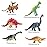 Peruser Dinosaurs Toys 12-Pack 5 to 7 Realistic Dinosaur Figures with Dinosaur Book, Kids and Toddlers - Great Gift Set, Birthday Present, or Party Favor!