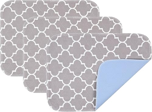 Miniatura 23 de OUTCREATOR® Almohadillas de cama lavables de 34 x 56 pulgadas (paquete de 2), protector de colchón para incontinencia, almohadillas antideslizantes