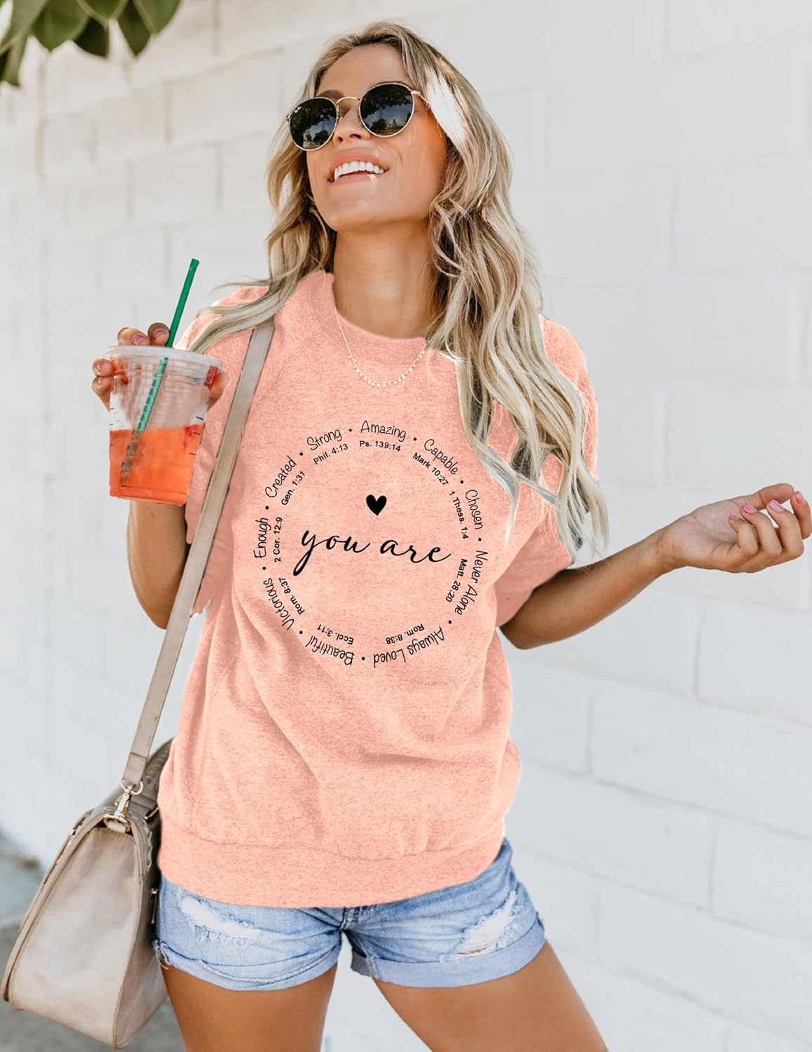 SUPEYA Christian Sweatshirt Women You are Inspiration Shirt Cute Heart Long Sleeve Blessed Saying Tops - Image 4