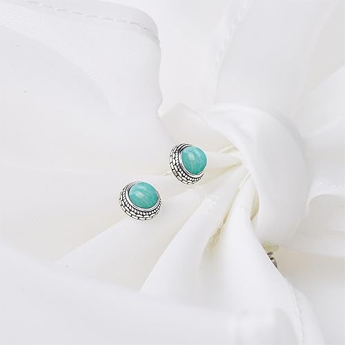 Miniatura 48 de Real Crystal Birthstone Sterling Silver Stud Earrings Jewelry for Women Fashion Trendy Western 925 Antiqued Boho Handmade Best Gift for Her keenove