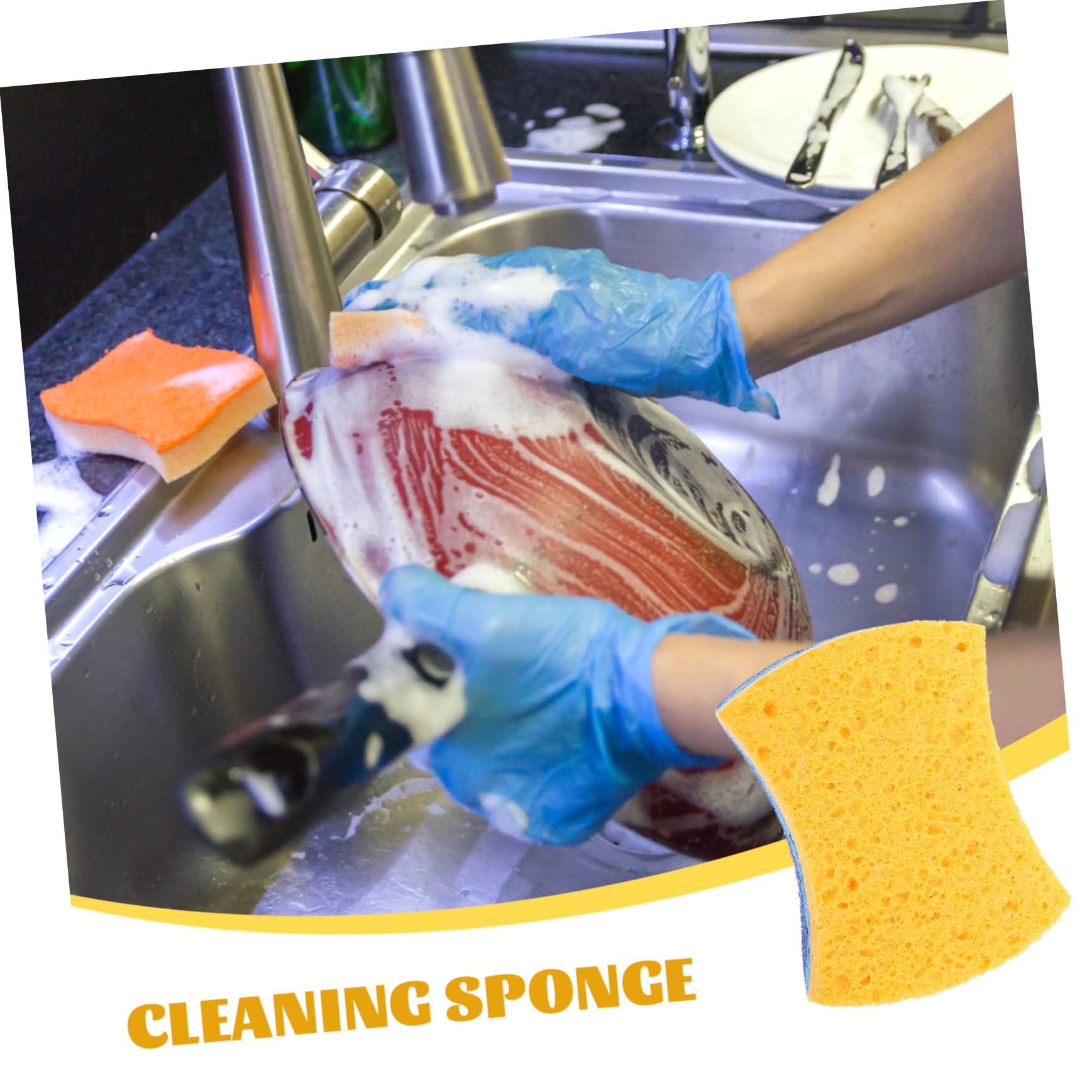 FRCOLOR 5 Juegos Esponja De Limpieza De Cocina Esponjas Wok Trapos De Limpieza Conveniente Esponja Exfoliante Esponja De Cocina Esponja Reutilizable Suministros De Cocina 6 Piezas * 5