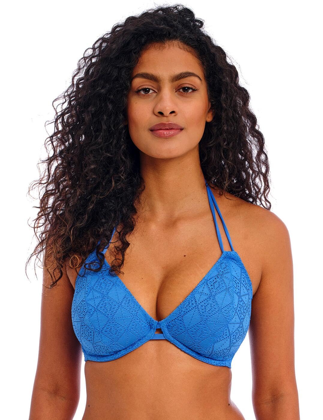 Freya Women's Atlantic Nomad Nights Underwire Halter Bikini Top, 34Ff