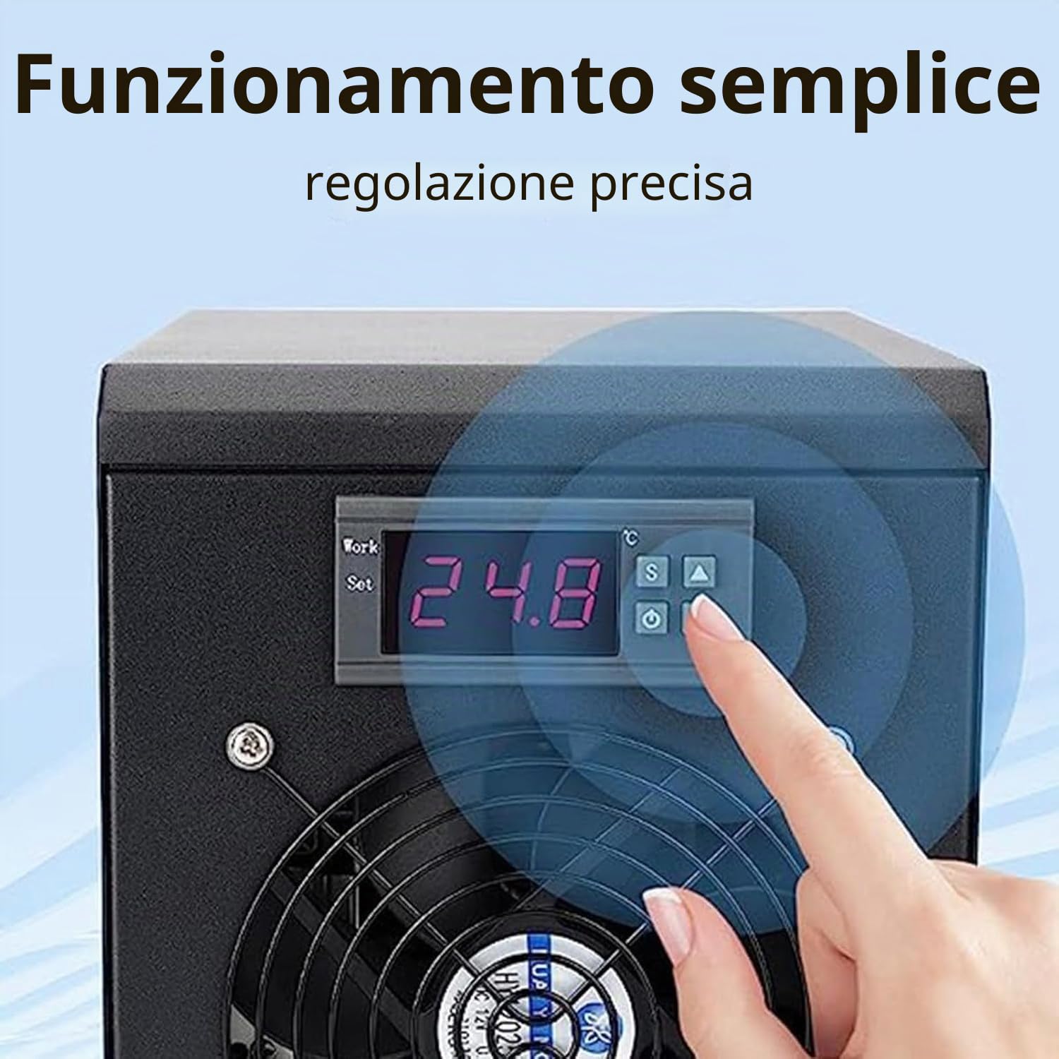 Refrigeratore per Acquario, Refrigeratore per Acquario con Acqua Fresca, Refrigeratore Acqua da 60L/160L/300L per Serbatoio di Pesci con Compressore Silenzioso, Macchina di Raffreddamento Acqua per