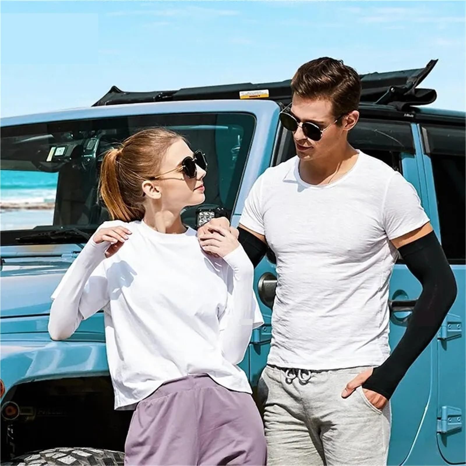 Generisch Kühlende Armstulpen Radfahren Arm Sommer Eis Tuch Ärmel Sonnenschutz Unisex Atmungsaktiv Laufen Volleyball Outdoor